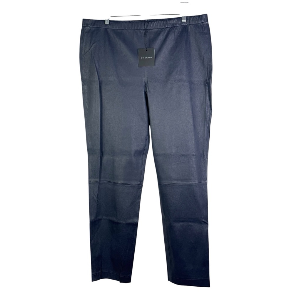 St. John Navy Straight Leg Pants